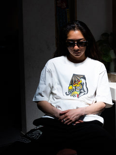 Tokyo True Featured Artist Yusuke Hamamoto Piper Short Sleeve Tee - Off White