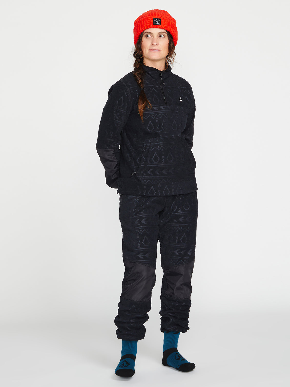 Womens Polar Fleece Pullover - Black