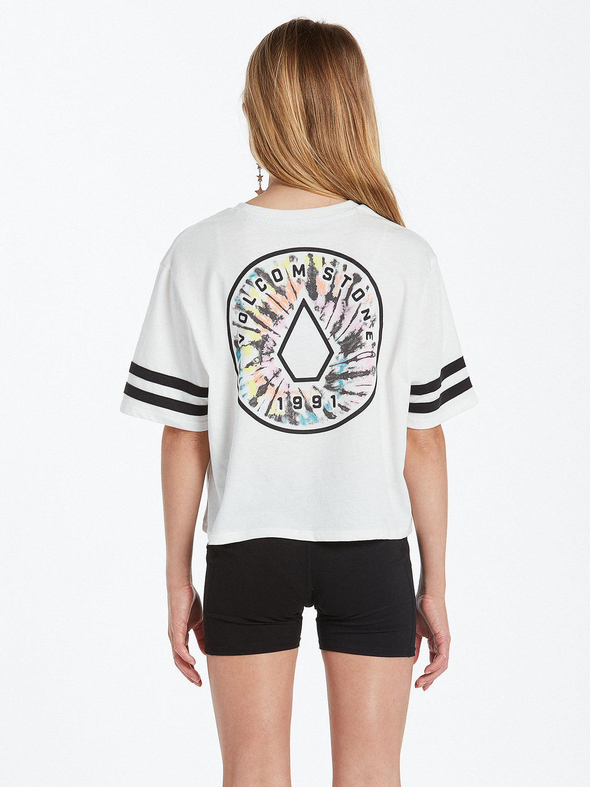 Girls Truly Stoked Short Sleeve Tee - Star White (R3512201_SWH) [B]