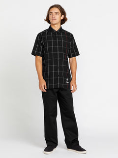 Schroff X Volcom Plaid Short Sleeve Shirt - Black