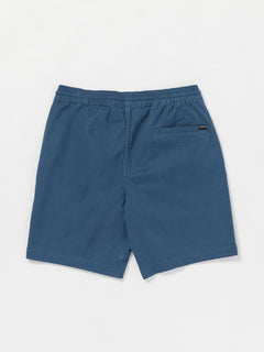 Road Trip Elastic Waist Stretch Shorts - Smokey Blue