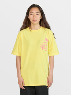 Heavy Living Short Sleeve Tee Shirt - Yellow Flash