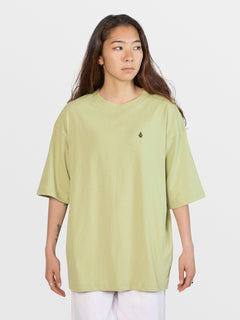 Boxy Blank Short Sleeve Tee - Lentil Green