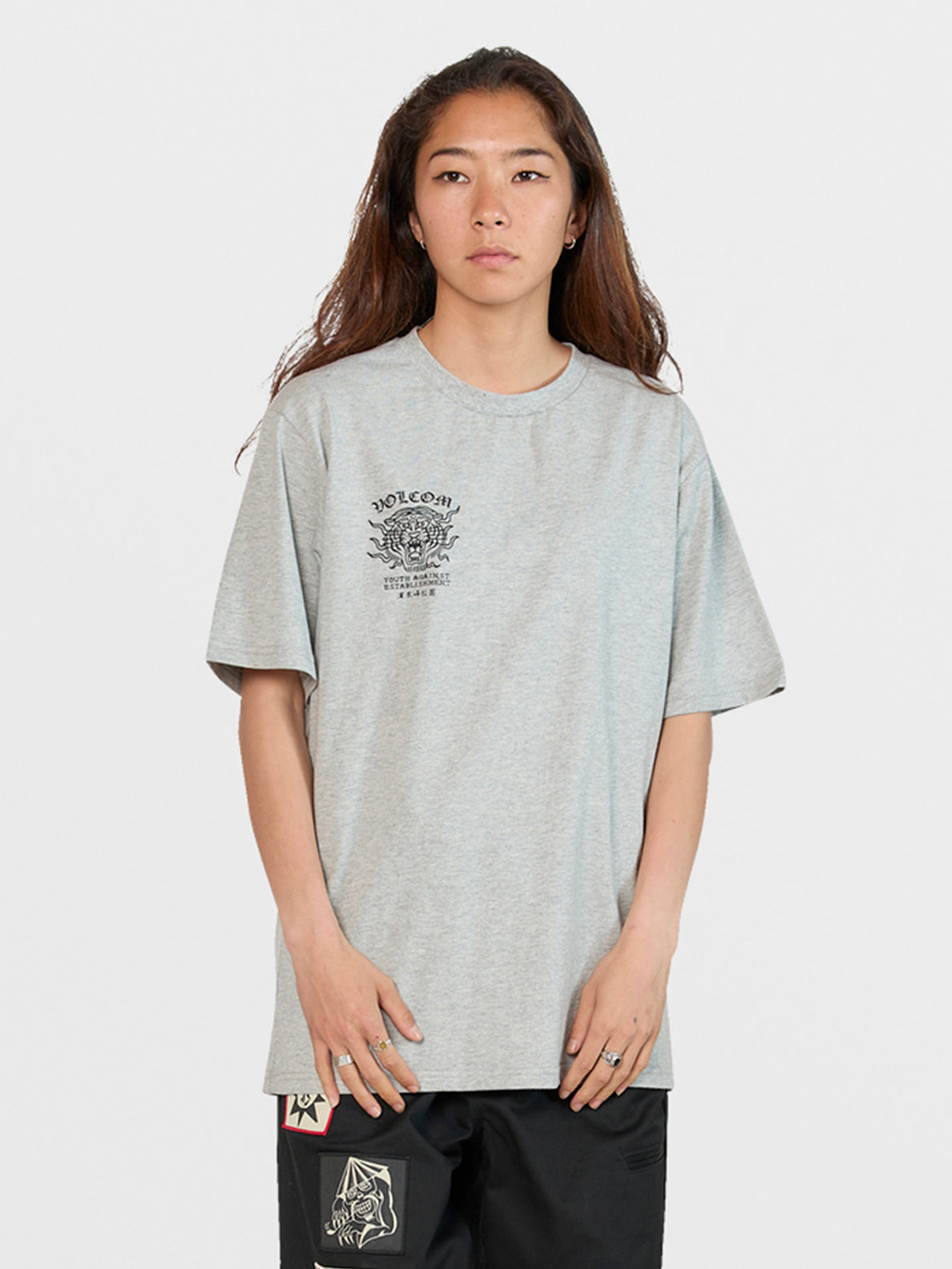 Tokyo True Featured Artist Yusuke Tiger Short Sleeve T-Shirt - Cement Grey