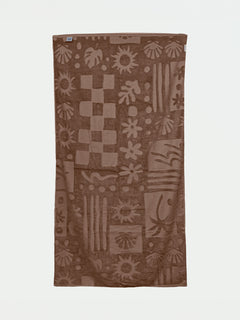 SCULPTED TERRY TOWEL - BROWN
