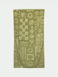 SCULPTED TERRY TOWEL - GREEN
