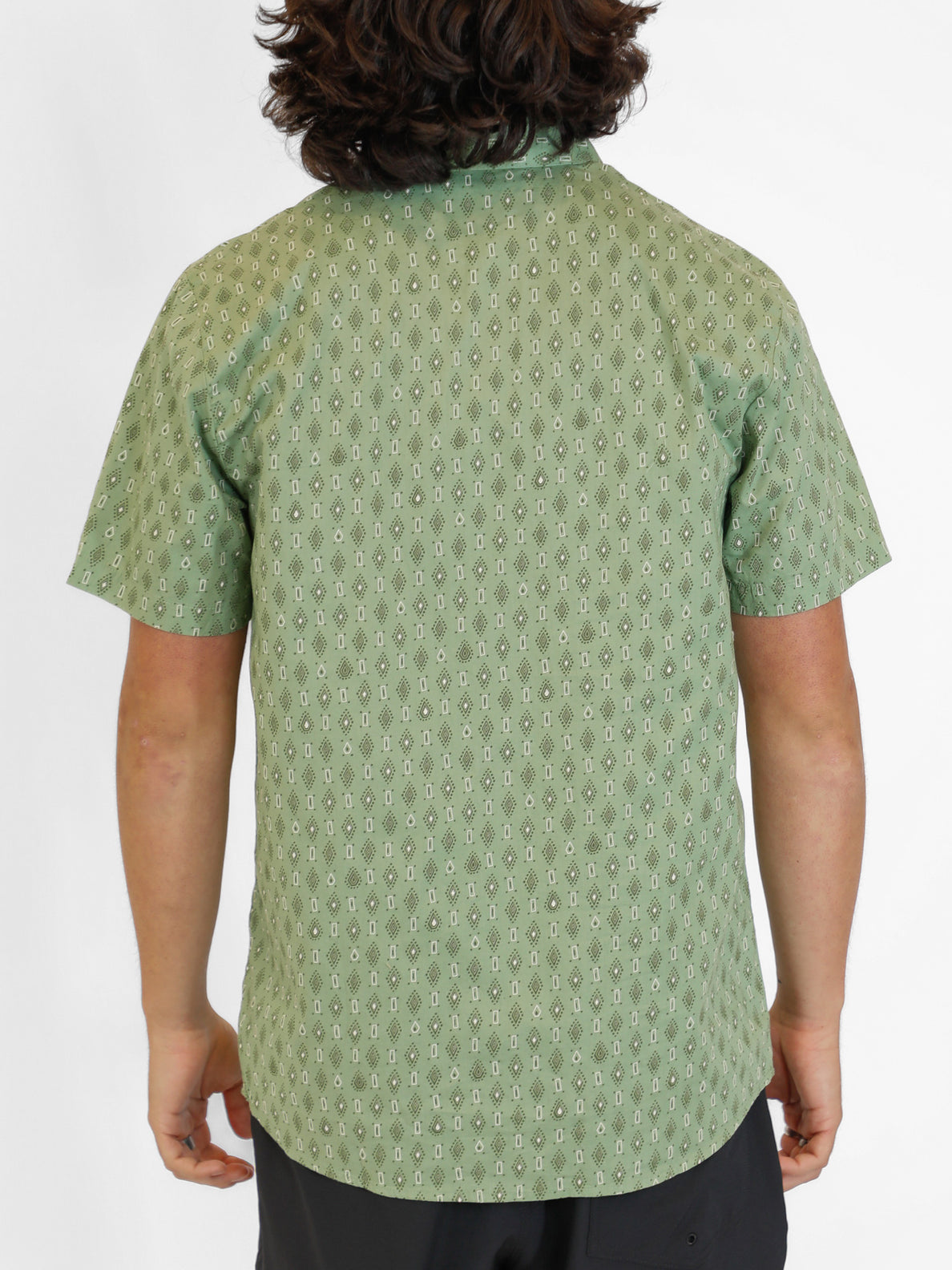 Warbler Short Sleeve Woven Shirt -  Basil