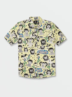 Surf Vitals Ozzy Woven Short Sleeve Shirt - Glimmer Yellow (A0422201_GLY) [F]