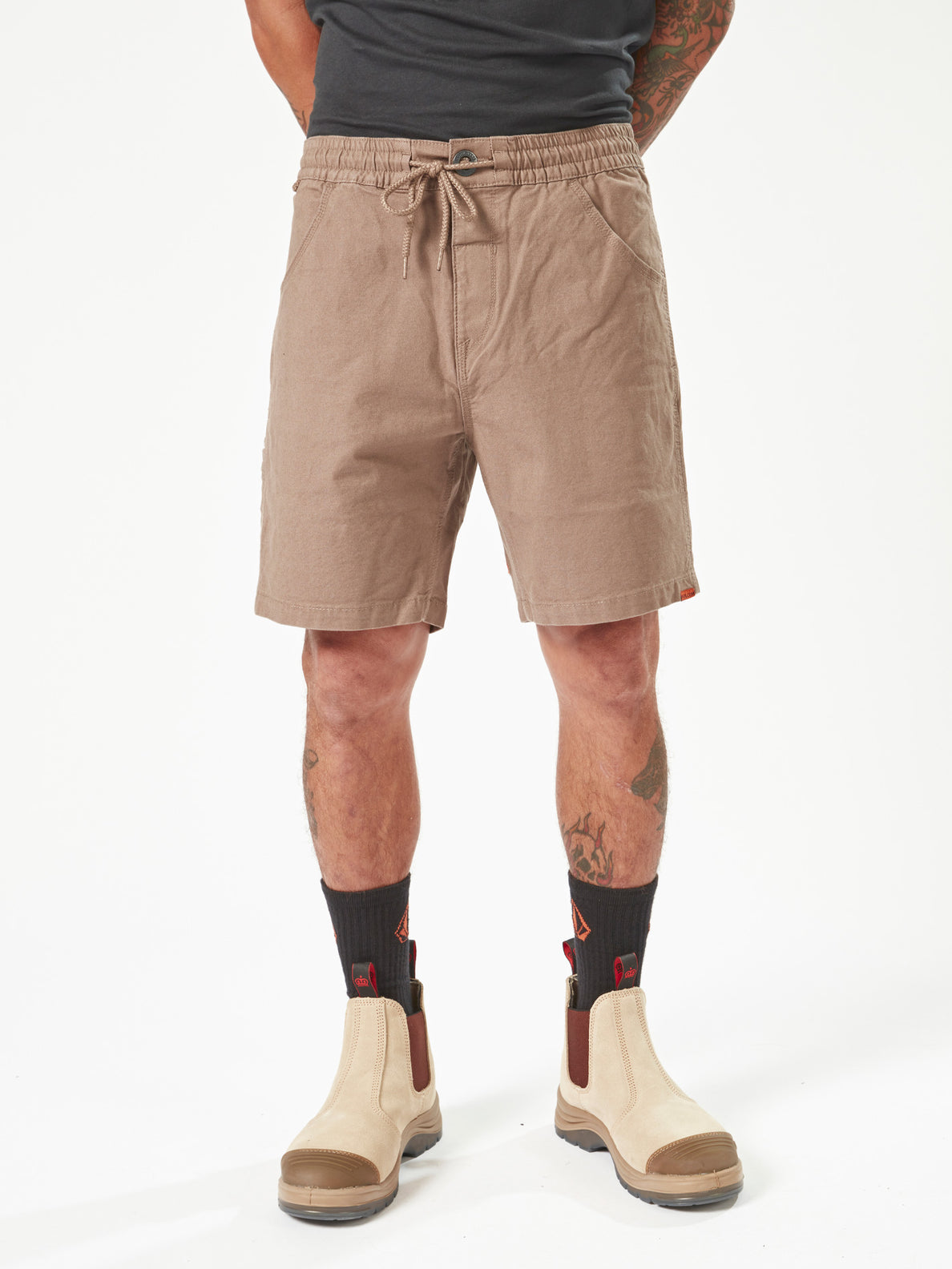 Volcom Workwear Caliper Elastic Waist Shorts - Brindle