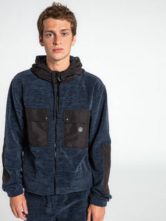 Yzzolater Lined Zip Hoodie - Navy