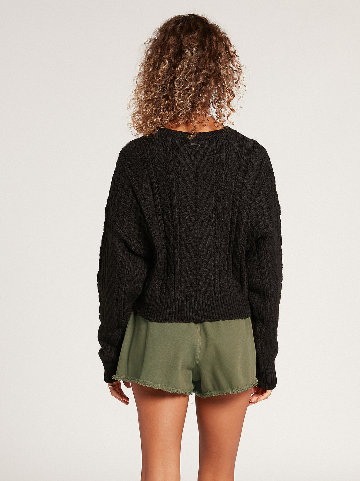Cabled Babe Sweater Black (B0742002_BLK) [B]