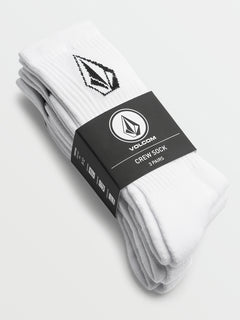 Full Stone Sock 3 Pack - White (D6302004_WHT) [F]