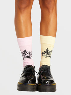 Women Volcom Ent Socks - Reef Pink
