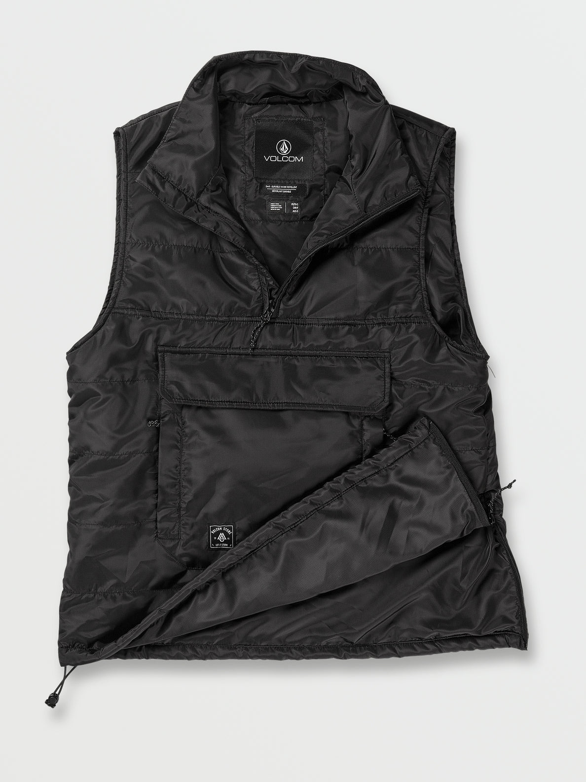 Womens Packable Puff Vest - Black