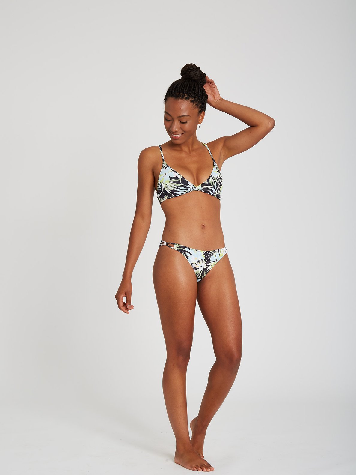 Off Tropic V Neck Bikini Top - Multi