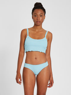 Next In Line Crop Bikini Top - Coastal Blue