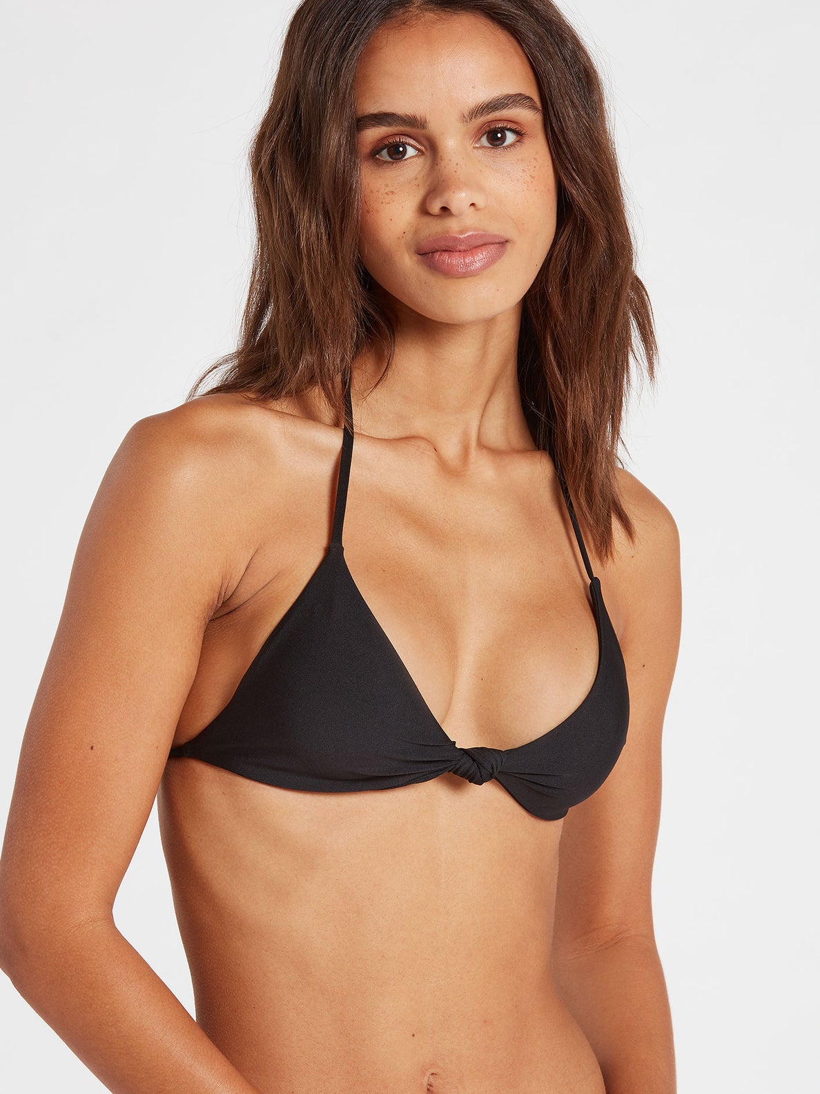 Simply Seamless Triangle Bikini Top - Black