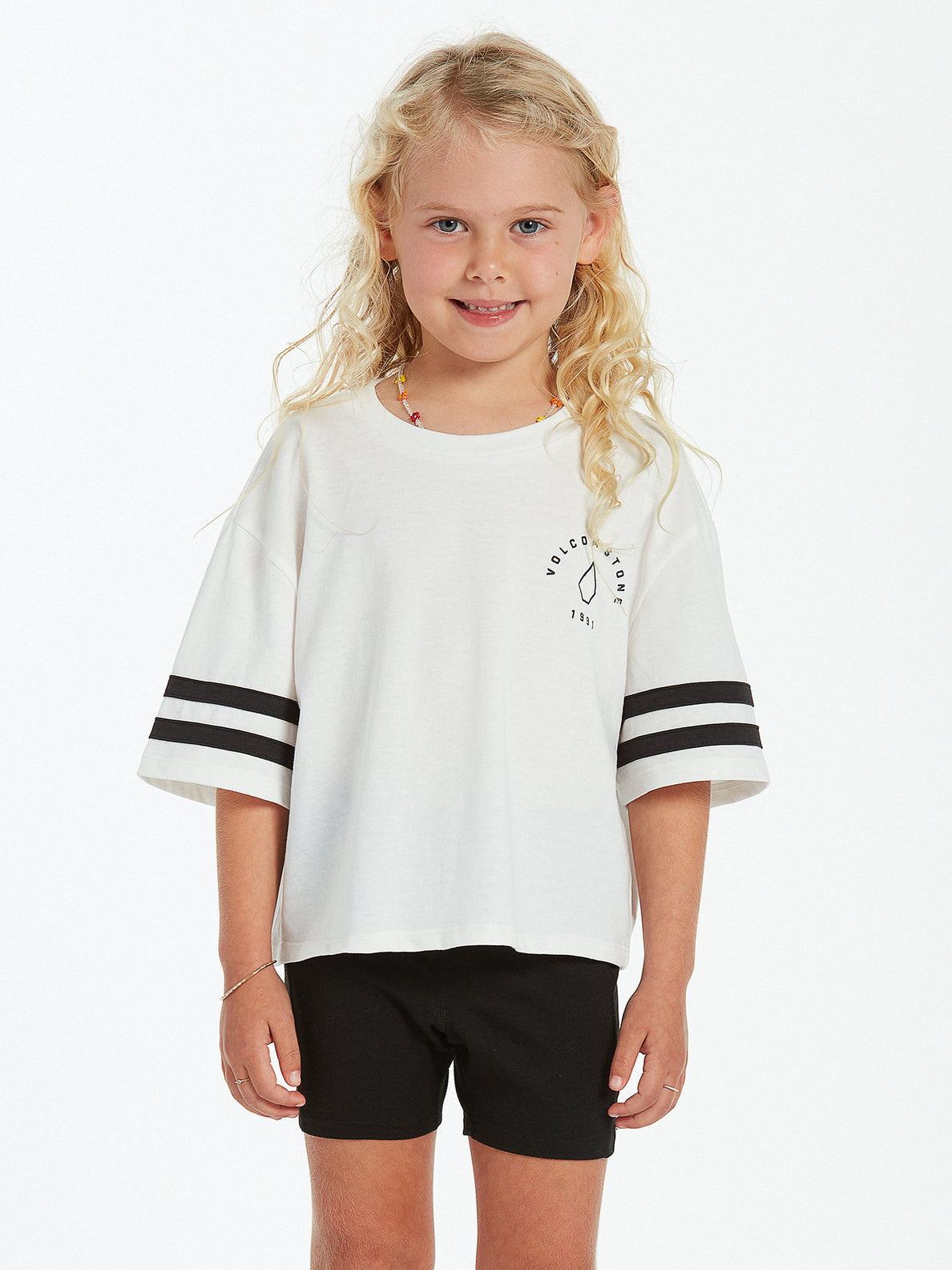 Girls Truly Stoked Short Sleeve Tee - Star White (R3512201_SWH) [2]