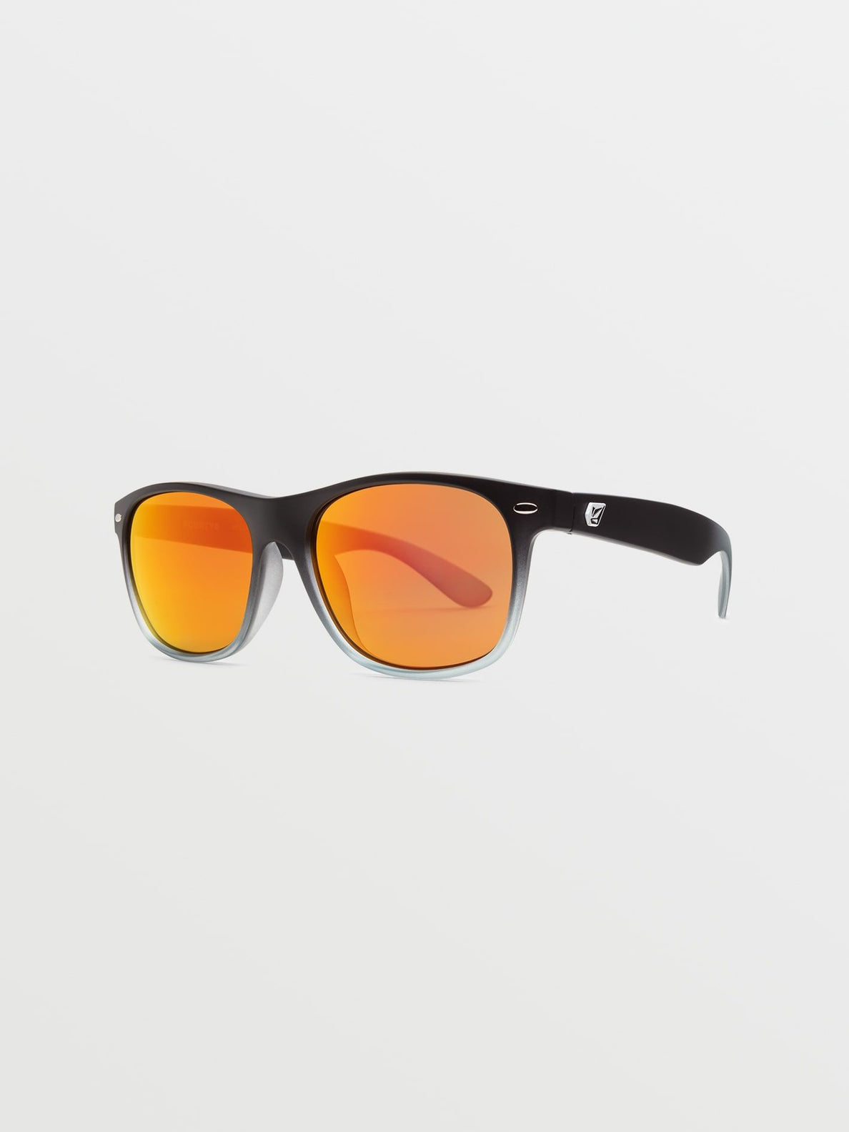 FOURTY6 SUNGLASSES - MATTE BLACK CLEAR FADE/GRAY RED MIRROR